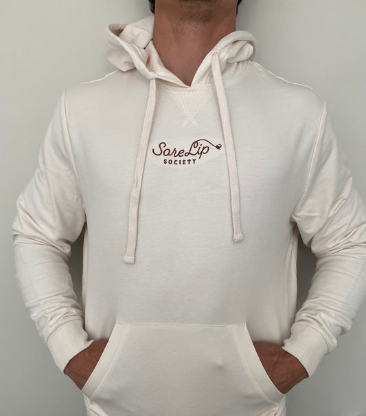 Lightweight Hoodie (Ivory/Brown)